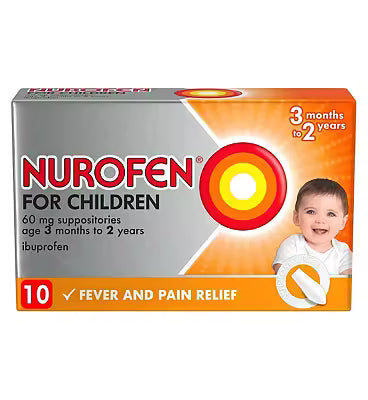 Nurofen for Children 3 Months to 2 Years 60mg Ibuprofen 10 Suppositories