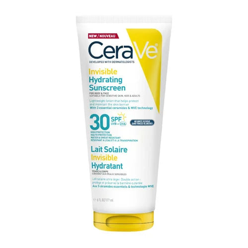 CeraVe Invisible Hydrating Face & Body Sunscreen SPF30 177ml