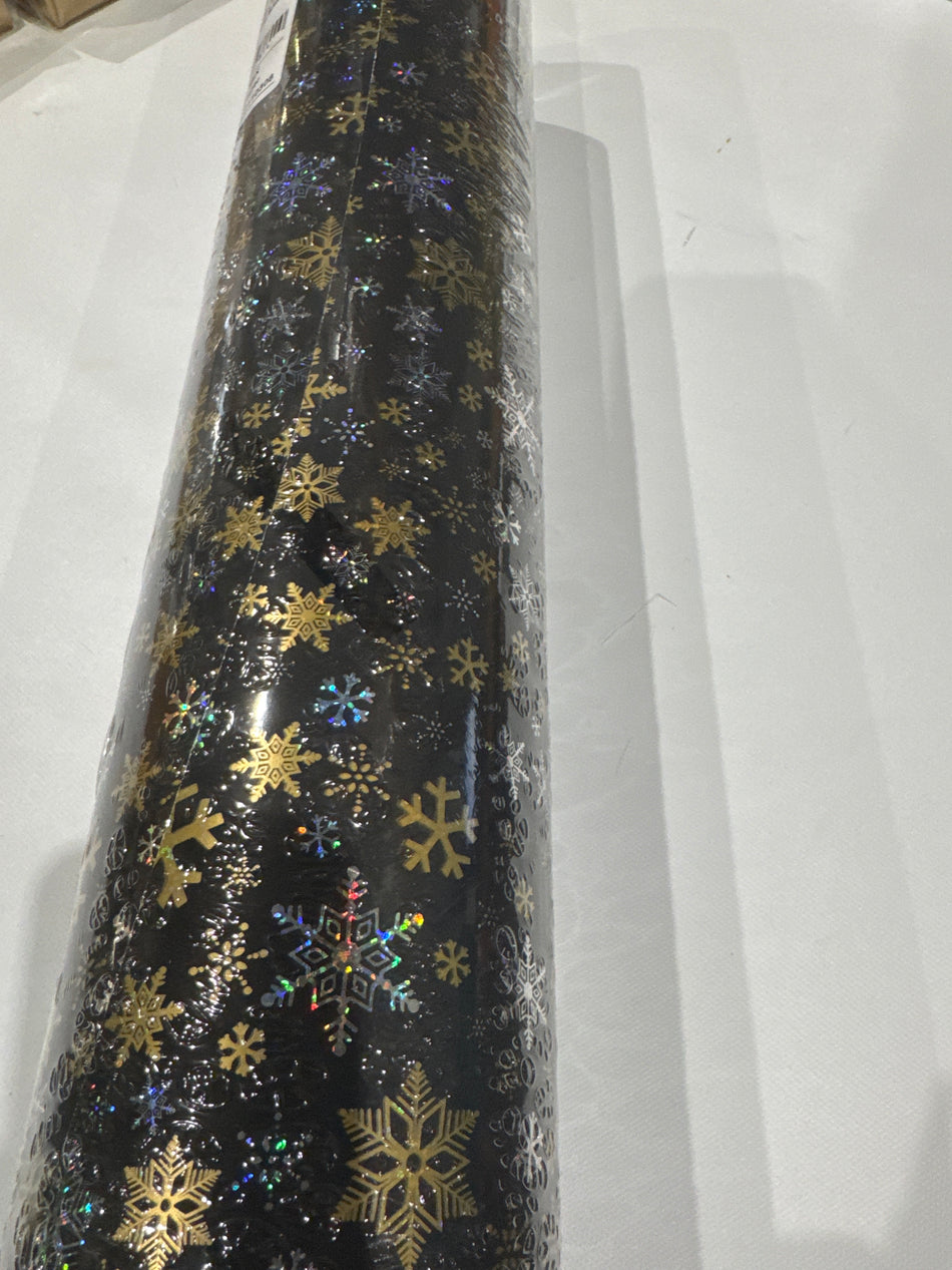 Christmas wrapping paper black / gold