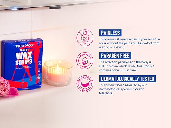 Woowoo Tame It Bikini Wax Strips With Damask Rose Oil - 20 Strips