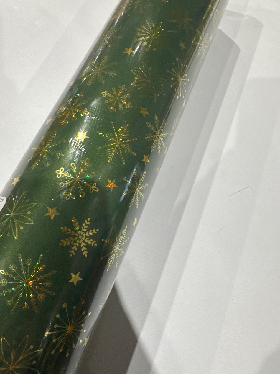 Christmas wrapping paper green/gold