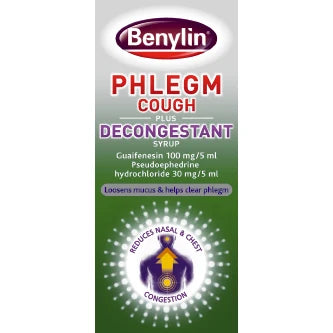 Benylin Phlegm Cough Plus Decongestant Syrup 100ml