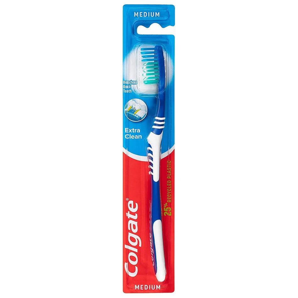 Colgate Extra Clean Toothbrush Medium Blue