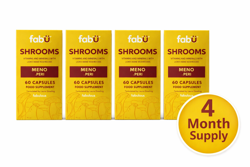 FABU Shrooms Meno & Peri 4 Month Supply (240 Capsules) – Menopause Support Supplement