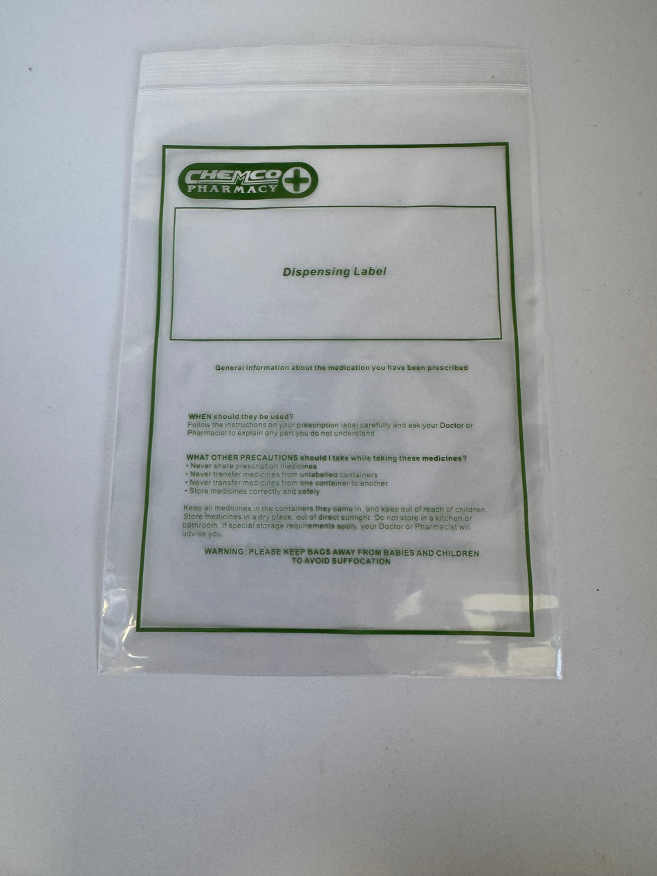 Chemco Clear dispensing Bags Large 100pk