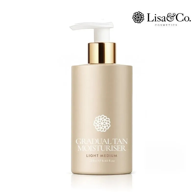 Lisa & Co Cosmetics Gradual Moisturiser Light/Medium 250ml