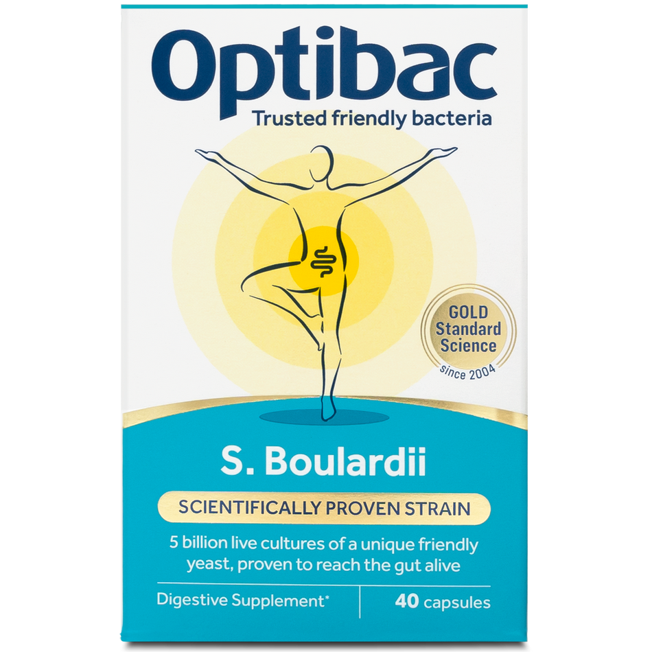 Optibac Probiotics S.Boulardii 40 Capsules | Probiotic Yeast Supplement Ireland | Chemco Pharmacy