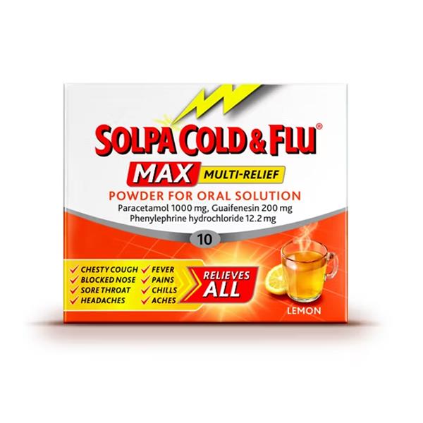 Solpa Cold & Flu Multi-Relief Max - 10 Sachets