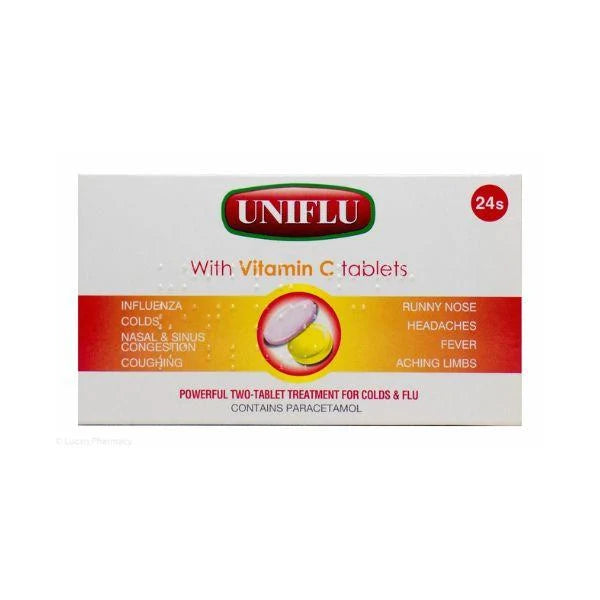 Uniflu with Vitamin C Tablets 24PK