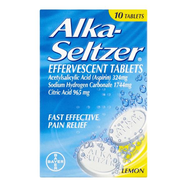 Alka-Seltzer Lemon Effervescent Tablets 10 Pack