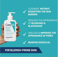 CeraVe Blemish Control Face Cleanser with 2% Salicylic Acid & Niacinamide for Blemish-Prone Skin 236ml Cerave