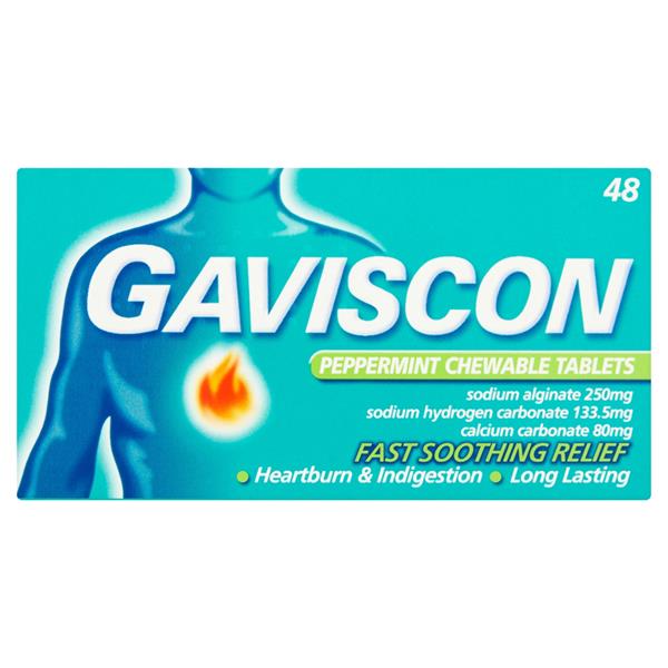 Gaviscon Tablets Chewable  Pack 48 pack