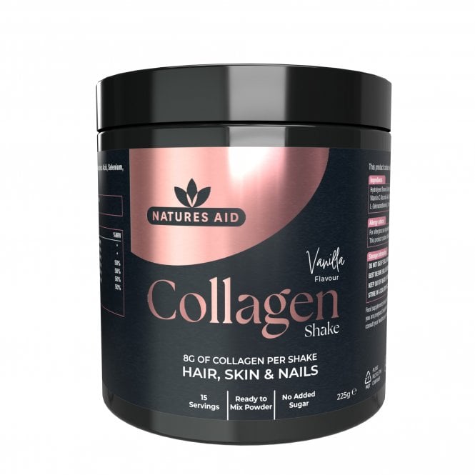 Nature’s Aid Vanilla Collagen Shake 225g – Hydrolysed Collagen Powder