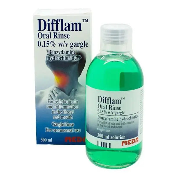 Buy DIFFLAM ORAL RINSE 300ML Sore Mouth & Sore Throat Rinse | Chemco ...