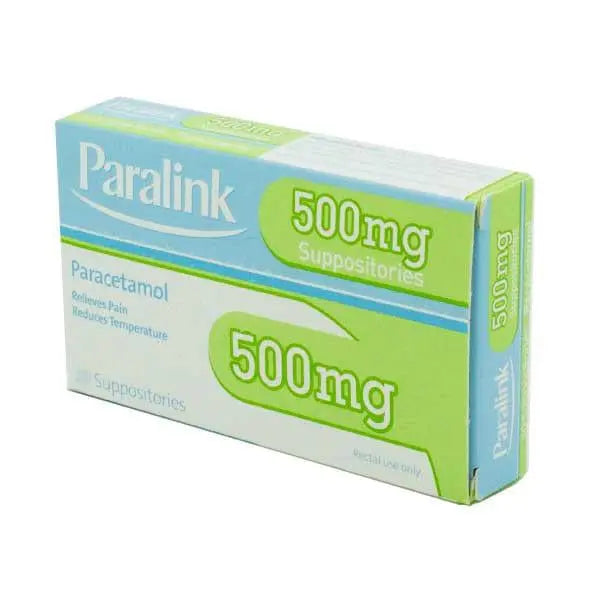 PARALINK PARACETAMOL 500MG SUPPOSITORIES 10PK Chemco Pharmacy