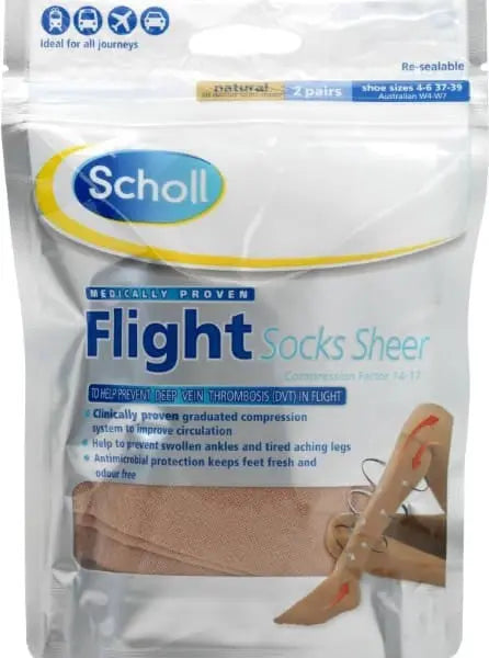 SCHOLL FLIGHT SOCKS 4-6 SHEER Chemco Pharmacy