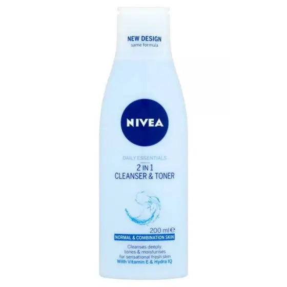 NIVEA DAILY ESSENTIALS REFRESHING 2IN1 CLEANSER & TONER 200ML Chemco Pharmacy