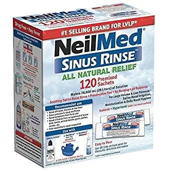 NEILMED SINUS RINSE REFILL KIT120PK