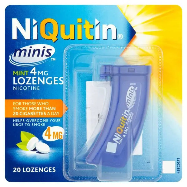NIQUITIN MINIS 4MG MINT LOZENGES 20PK Chemco Pharmacy