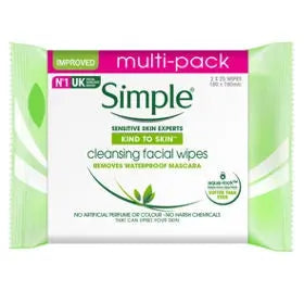 SIMPLE KIND TO SKIN CLEANSING WIPES 2X25PK