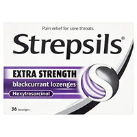 STREPSILS EXTRA BLACKCURRANT LOZENGES 24PK