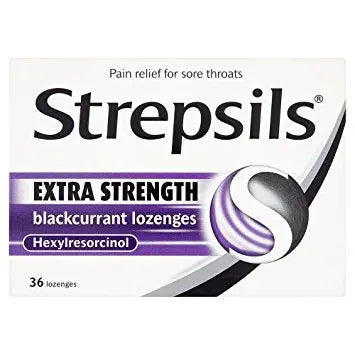 STREPSILS EXTRA BLACKCURRANT LOZENGES 24PK