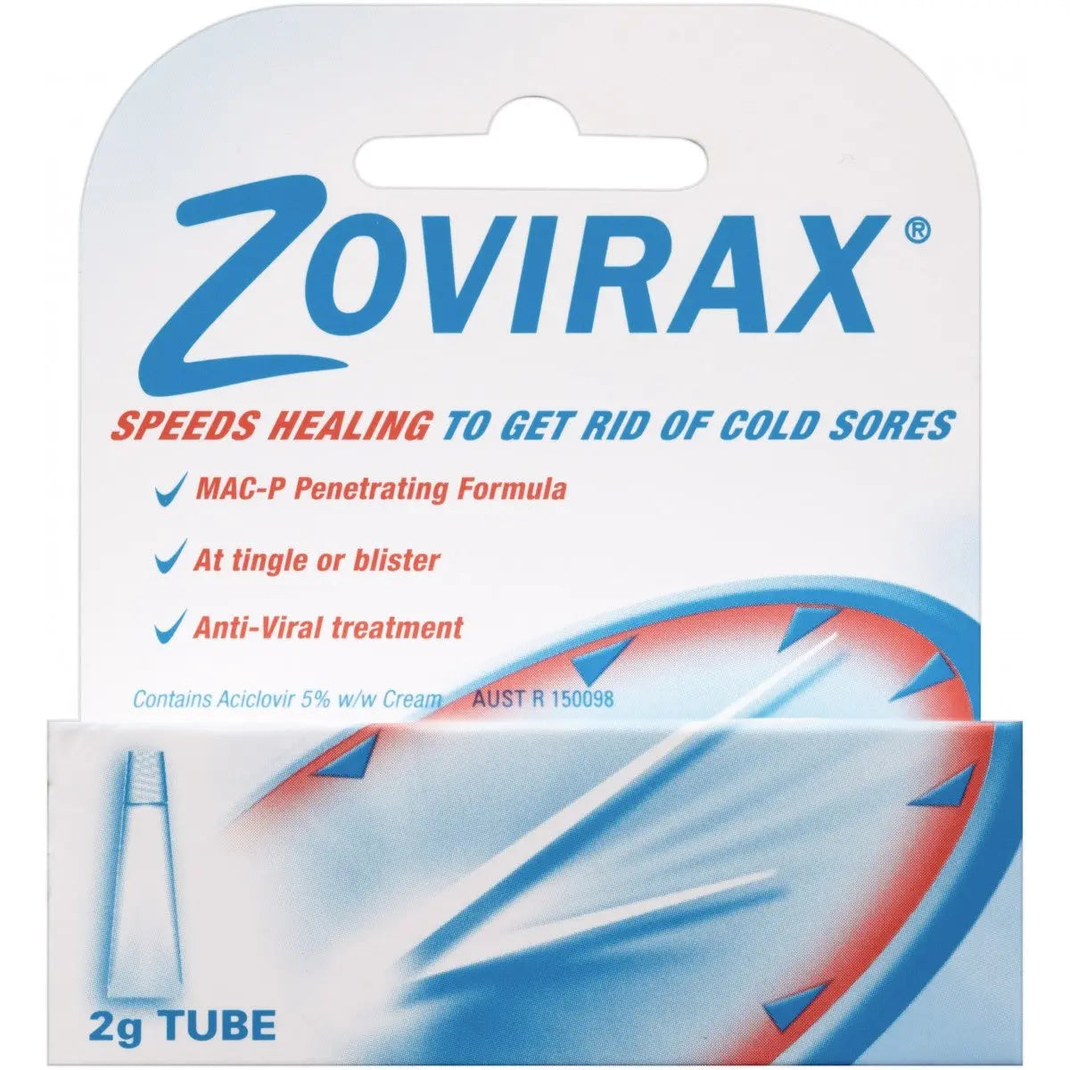 ZOVIRAX COLD SORE CREAM TUBE 2G